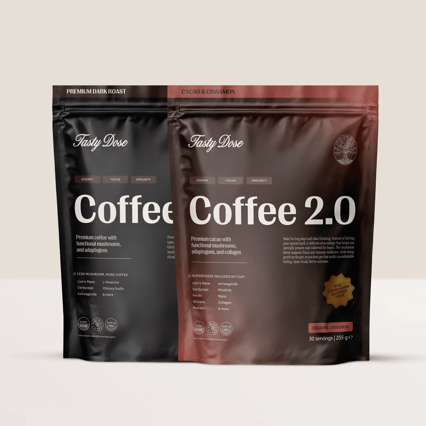 2x Coffee 2.0 (Premium Dark Roast + Kakao & Zimt)