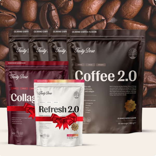 4x COFFEE & FREE Refresh & FREE Collagen